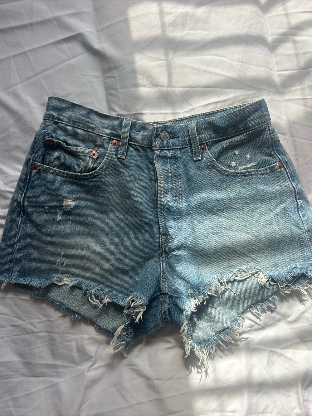 Levi’s Light Blue Denim Cutoff Shorts